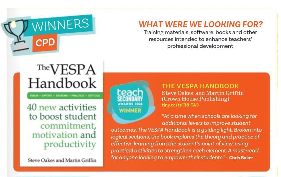Teach Secondary Awards Winner